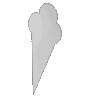 Hartschaumplatte in Eis-Form konturgefräst <br>einseitig 4/0-farbig bedruckt