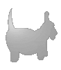 Hohlkammerplatte in Hund-Form konturgefräst <br>einseitig 4/0-farbig bedruckt
