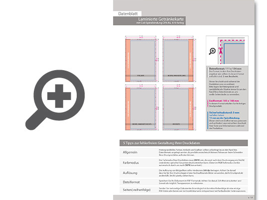 Product Bild laminierte_getr__nkekarte_mit_coil-spiralbindung__endformat_din_a6__32-seitig