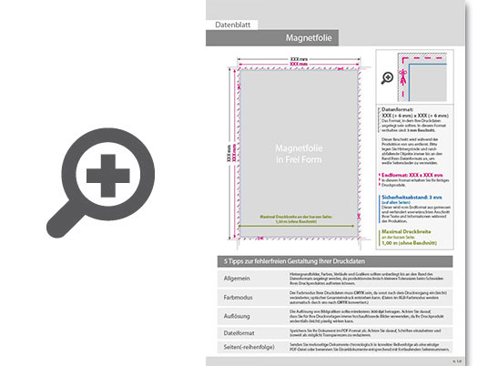 Product Bild selbstklebende_magnetfolie_in_frei-form_(eine_stanzform_m__glich)__4_0-farbig_bedruckt