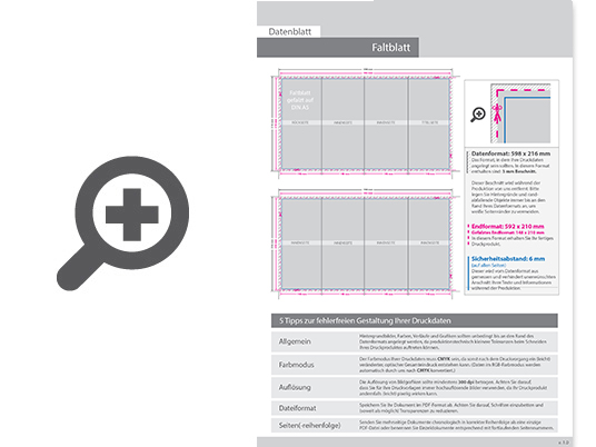 Product Bild faltblatt__gefalzt_auf_din_a5__8-seiter_(zickzackfalz)__beidseitig_bedruckt_(4_4_farbig_+_2_sonderfarben_hks)