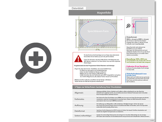 Product Bild hochwertige_schultafel-magnetfolie_in_sprechblase-form___einseitig_4_0-farbig_bedruckt