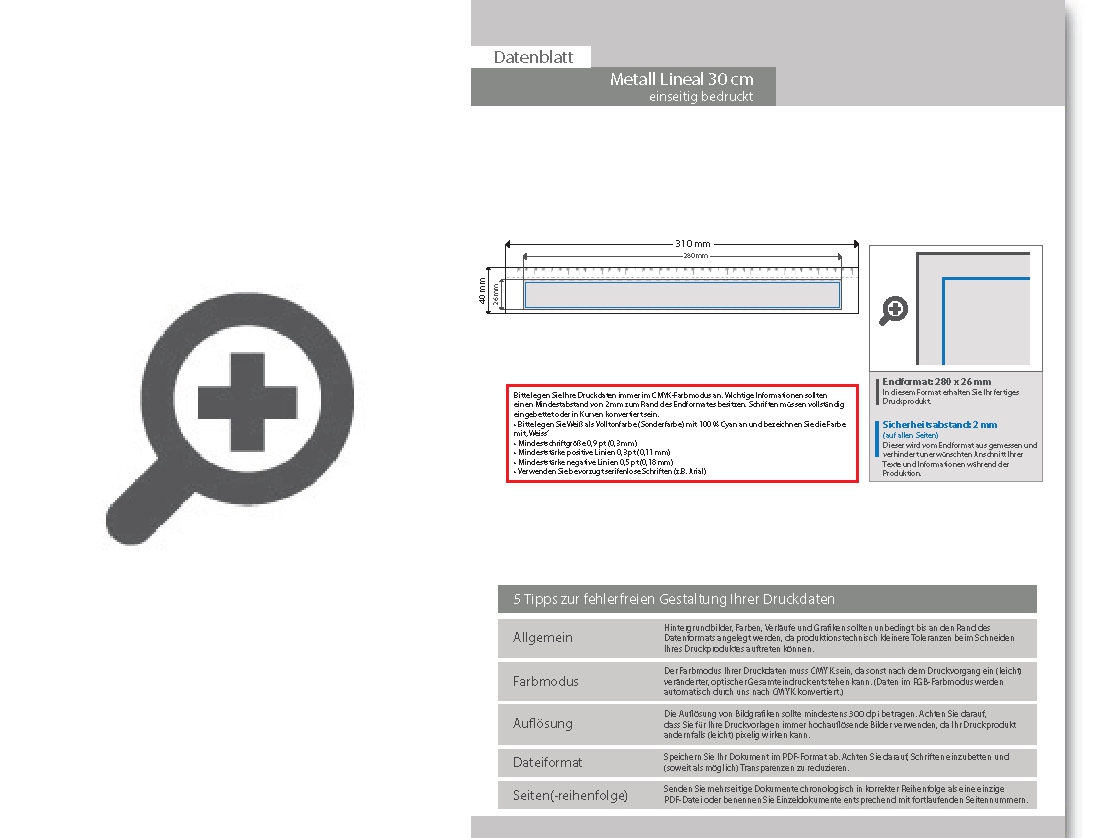 Product Bild hochwertiges_metall_lineal_30cm__4-farbig__einseitig_bedruckt