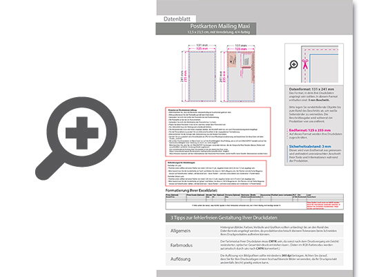 Product Bild postkarten-mailing_maxi_(12_5_cm_x_23_5_cm)_mit_mattfolie_kaschiert